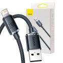 Kabel BASEUS Crystal Shine USB-A-Lightning 2m (czarny)