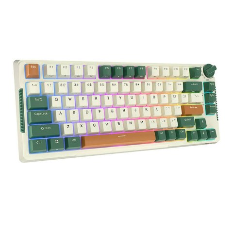 Bezprzewodowa klawiatura mechaniczna Royal Kludge RKH81 RGB, Sky cyan switch (zielona) (QWERTY)