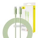 Kabel szybko ładujący Baseus USB-C do USB-C Habitat Series 100W, 2m (zielony)