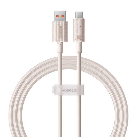 Kabel szybko ładujący Baseus USB do USB-C Habitat Series 100W, 1m (różowy)