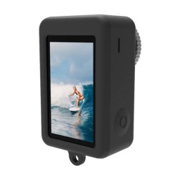 Silikonowe etui Puluz dla DJI Osmo Action 3 / 4 / 5 Pro z osłoną na obiektyw (czarne)