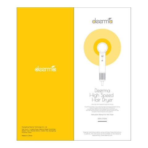 Suszarka do włosów DEERMA CF50W (biała)