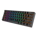 Klawiatura mechaniczna Royal Kludge RK61 RGB, brown switch (czarna) (QWERTY)