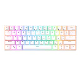Klawiatura mechaniczna Royal Kludge RK61 RGB, red switch (biała) (QWERTY)