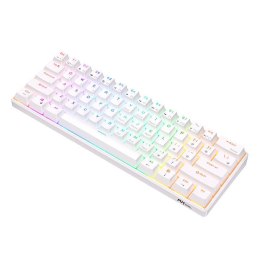 Klawiatura mechaniczna Royal Kludge RK61 RGB, red switch (biała) (QWERTY)