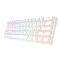 Klawiatura mechaniczna Royal Kludge RK61 RGB, red switch (biała) (QWERTY)