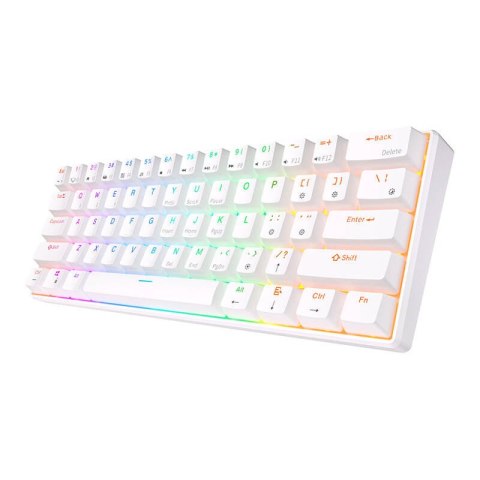 Klawiatura mechaniczna Royal Kludge RK61 RGB, red switch (biała) (QWERTY)