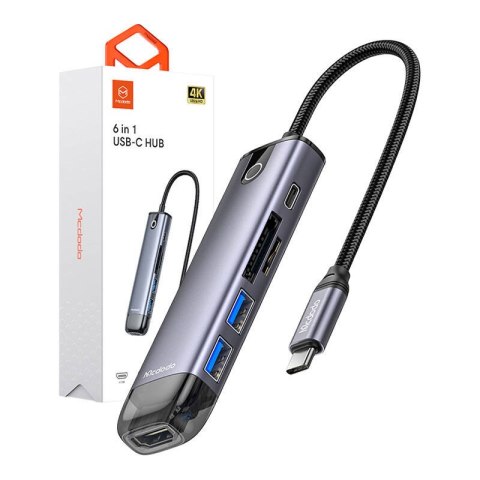 Hub USB-C Mcdodo HU-7420 6w1 (USB-C, USB3.0*2, SD, TF, HDMI)