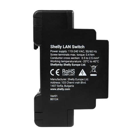 Switch ETHERNET SHELLY LAN Switch 5-portowy