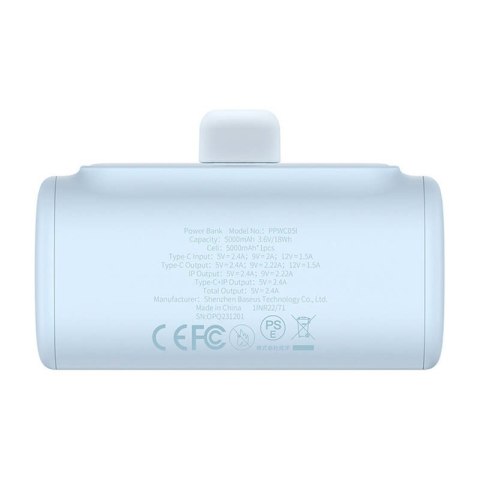 Powerbank BASEUS Compact IP 5000mAh 20W (niebieski)