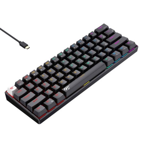 Przewodowa klawiatura mechaniczna / gamingowa RGB Havit KB903L (czarna) (QWERTY)