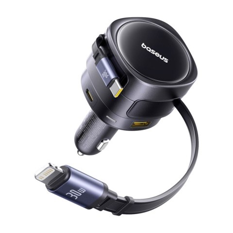 Ładowarka samochodowa BASEUS Enjoyment Max 90W USB-C/Lightning (czarna)