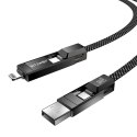 Kabel BLITZWOLF BW-HDC7 USB-A/USB-C-USB-C/Lightning 1.2m 240W (czarny)