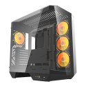 Obudowa komputerowa DARKFLASH DY470 + 4 wentylatory (czarna)