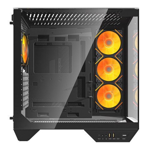 Obudowa komputerowa DARKFLASH DY470 + 4 wentylatory (czarna)