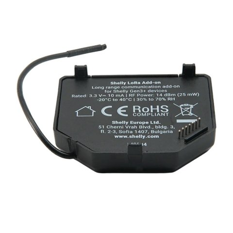 Przekaźnik EU868 dla gen.3/4 Shelly LoRa Add-on