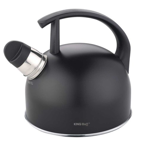 CZAJNIK 1,5L Z GWIZDKIEM KINGHOFF KH-1897 CZARNY MAT