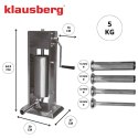 PROFESJONALNA NADZIEWARKA DO KIEŁBASY 5kg KLAUSBERG KB-7930
