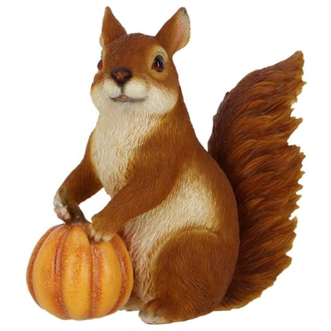 Figurka wiewiórki z dynią h15 cm