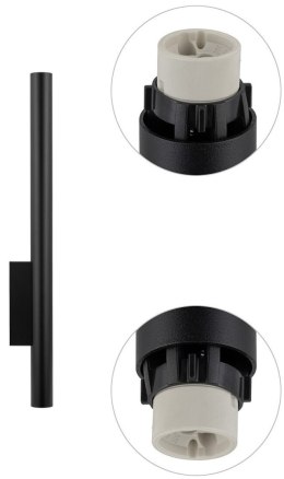 Kinkiet FOURTY XL Czarny 1xGU10 R35