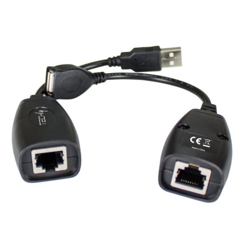 TECHLY Przedłużacz Extender USB do 50 m po kablu sieciowym RJ45 IUSB-EXTENDTY5