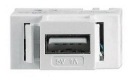 Moduł keystone przelotka USB A 5V 1A