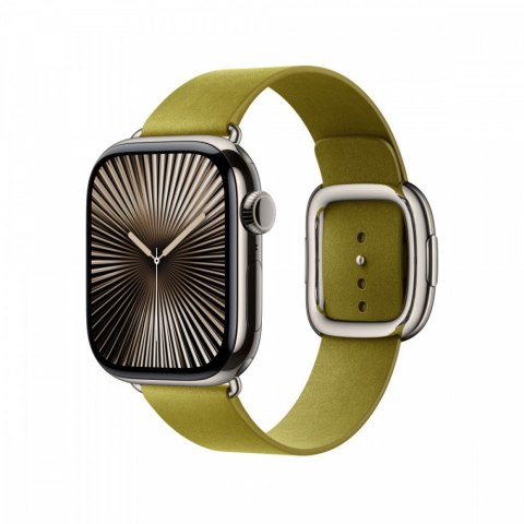 Pasek w kolorze zieleni Chartreuse z klamrą nowoczesną do koperty 42 mm - rozmiar S