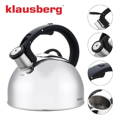 CZAJNIK STALOWY Z GWIZDKIEM 2,5L KLAUSBERG KB-7910