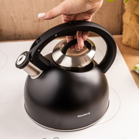 CZAJNIK STALOWY Z GWIZDKIEM 2,5L KLAUSBERG KB-7911