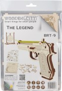 Drewniane Puzzle 3D - Pistolet The Legend BRT-9