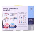 Magnetyczne klocki konstrukcyjne - Tory - zestaw 162 elementów