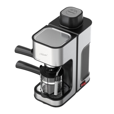 Kolbowy ekspres do kawy ze spieniaczem do mleka i podgrzewaczem na filiżankę MR-411