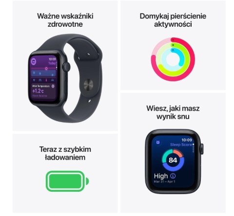 Watch SE 3 GPS+Cellular koperta 44 mm z aluminium w kolorze północy, pasek sportowy w kolorze północy - rozmiar M/L