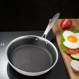 PATELNIA STALOWA 24cm Z POWŁOKĄ PLASTER MIODU E-7547