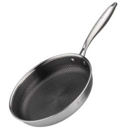 PATELNIA STALOWA 26cm Z POWŁOKĄ PLASTER MIODU E-7548