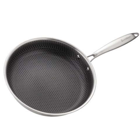 PATELNIA STALOWA 28cm Z POWŁOKĄ PLASTER MIODU E-7549