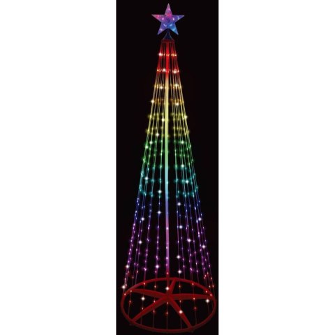 CHOINKA DEKORACYJNA 154LED RGB 150CM BLACK