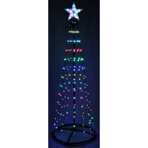 CHOINKA DEKORACYJNA 154LED RGB 150CM BLACK