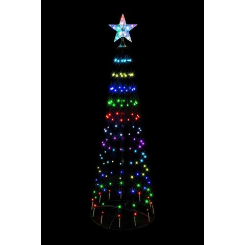 CHOINKA DEKORACYJNA 154LED RGB 150CM BLACK