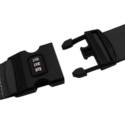 UNIWERSALNY PAS ZABEZPIECZAJĄCY DO WALIZKI SPINAJĄCY 180x5CM NA SZYFR PROWORLD SZARY