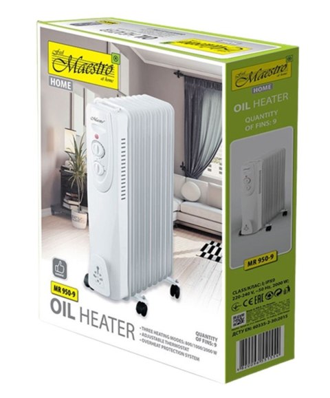 Grzejnik olejowy 9 żeber, 2000W MR-950-9