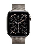 Watch Series 11 GPS + Cellular koperta 42 mm z tytanu w kolorze naturalnym, bransoleta mediolańska w kolorze naturalnym