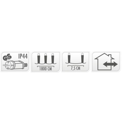 LAMPKI CHOINKOWE ŁAŃCUCH ŚWIETLNY 240 LED CIEPŁY BIAŁY PRZEŹROCZYSTY PRZEWÓD