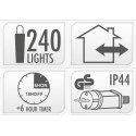 LAMPKI CHOINKOWE ŁAŃCUCH ŚWIETLNY 240LED TIMER MULTIKOLOR MACARON
