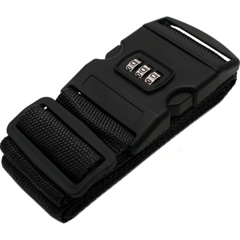 UNIWERSALNY PAS ZABEZPIECZAJĄCY DO WALIZKI SPINAJĄCY 180x5CM NA SZYFR PROWORLD CZARNY