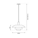 Lampa wisząca FERRO Biała Metalowa 1xE27 38cm