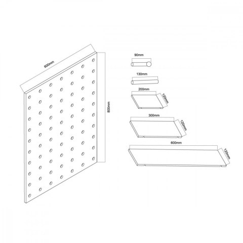 Drewniana tablica organizer MC-131 WD