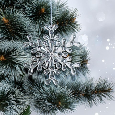 DEKORACJA WISZĄCA PŁATEK ŚNIEGU 12x12 CM WZÓR 2