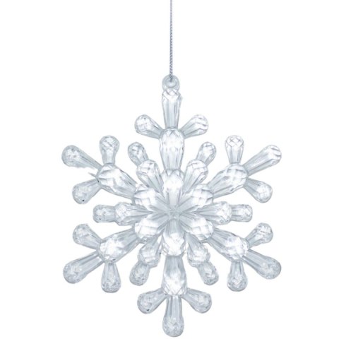 DEKORACJA WISZĄCA PŁATEK ŚNIEGU 12x12 CM WZÓR 4