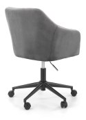 Fotel obrotowy Fresco Velvet popielaty Wyposażony w mechanizm podstawowy, obicie wykonane z wysokiej jakości welurowej tkaniny, 